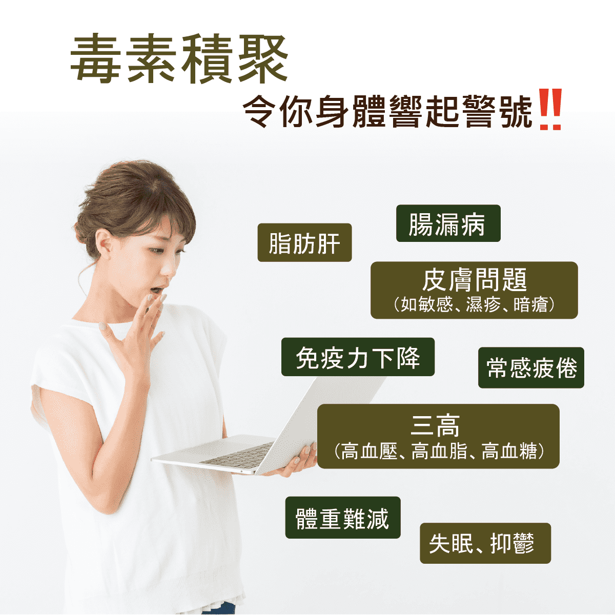 毒素積聚令身體響起警號